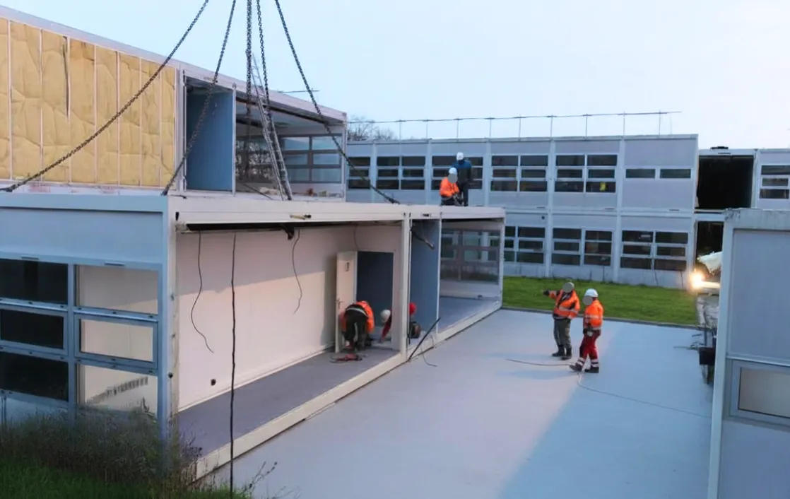 installation du réseau mep pour une construction modulaire